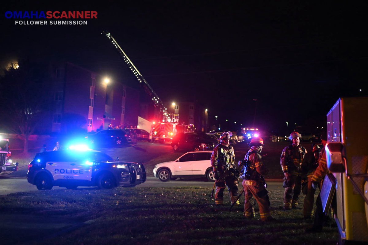 Omaha Police reported a fully involved structure fire at 1876 S 74th Street. A working fire and second alarm was called right away due to the additional information from OPD. OFD conducted several rescues of occupants. Three patients have so far been transported, two in critical condition. Several other patients have been checked out and cleared by medics on scene. The fire was under control after 20 minutes. Crews will remain on scene to check for hot spots, do overhaul after fire investigators work through the scene.