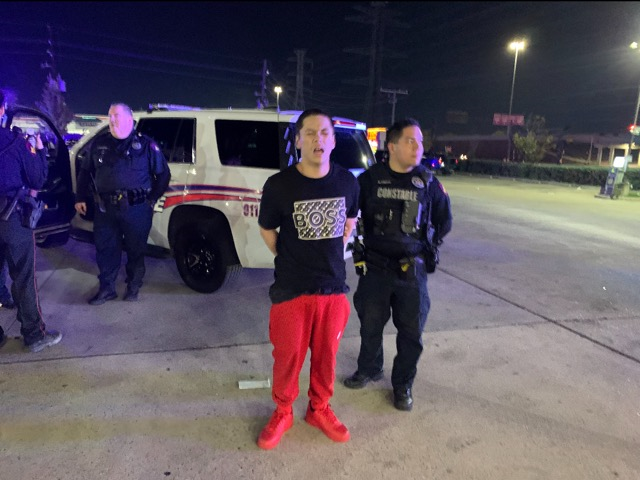 Constable Deputies have 1 in custody for CRIMINAL MISCHIEF/ RESISTING 4000 N SAM HOUSTON PKWY.