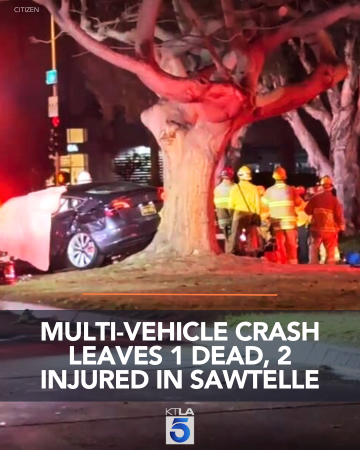 At least one person was killed and two others were injured in a multi-vehicle crash in L.A.'s Sawtelle neighborhood