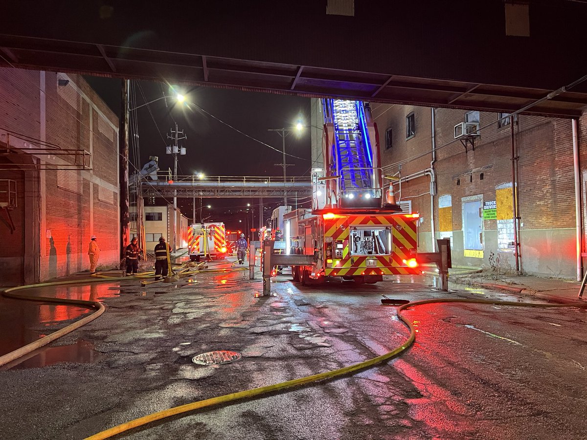 Another 2 alarm to finish the week. CFD had a week.  Vacant Industrial Building on fire 1500 block of Merwin in the flats. 2nd Alarm struck. Fire under control in under 1 hour. $50K loss. No injuries reported. Cause under investigation