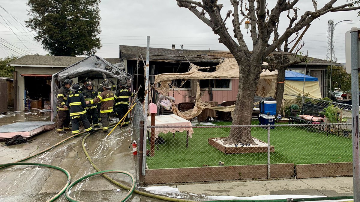 SJFD firefighters remain at a residential fire on the 2400 block of Dobern Ave. Second-alarm units requested due to exposures but quickly canceled.Duplex converted to six living units. All impacted. Red Cross to assist 9 displaced. No injuries