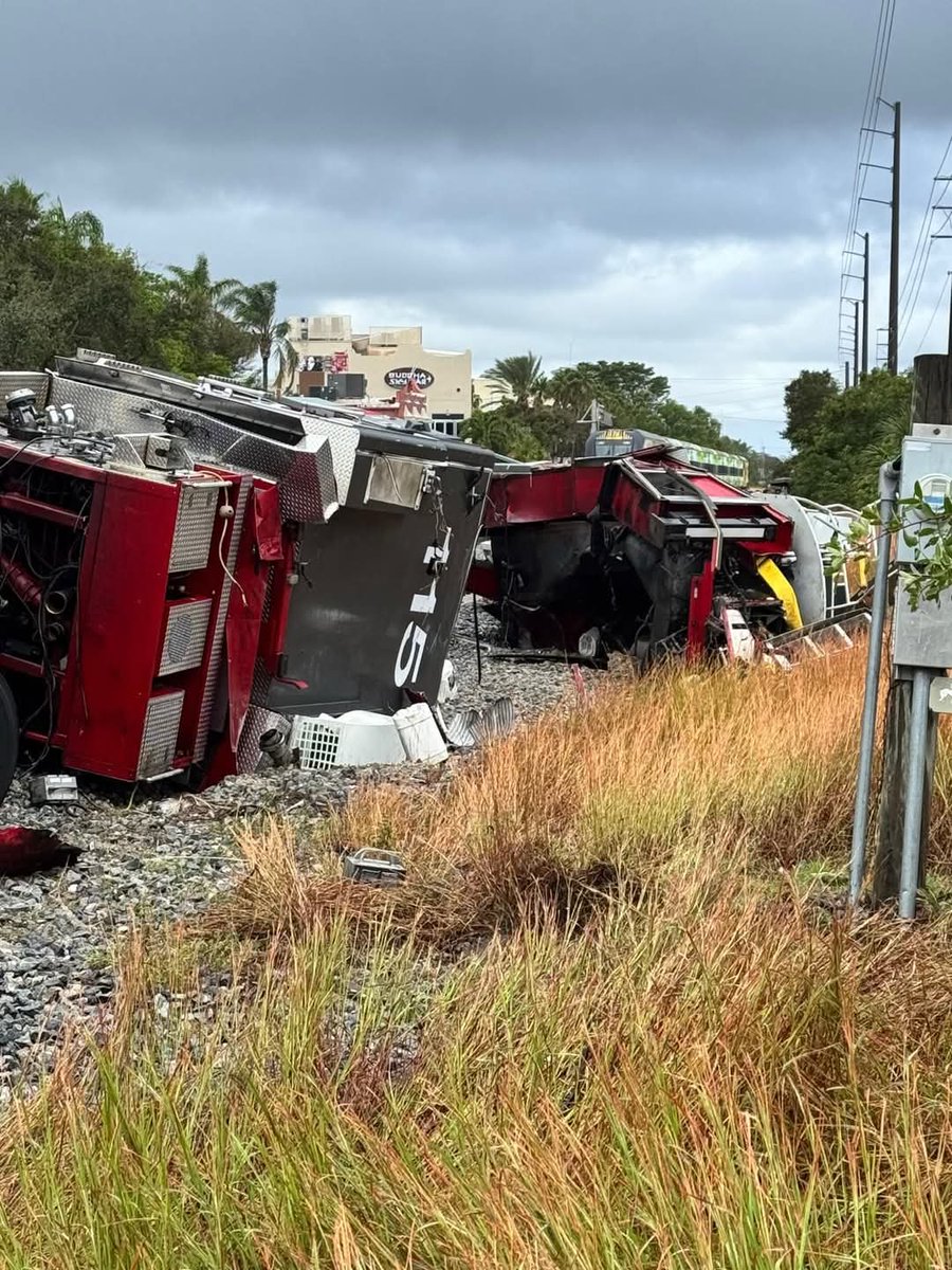 3 fire fighters and 12 passengers were injured in collision between Brightline train and fire truck in Delray Beach, Florida