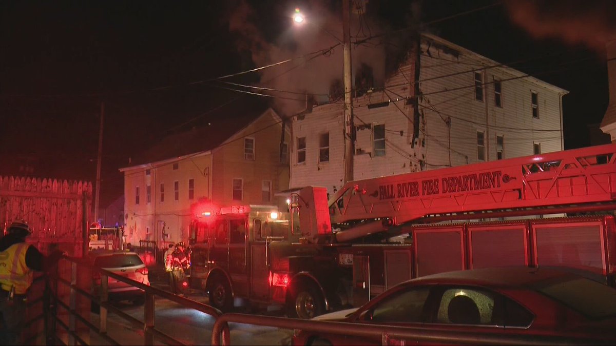 A fire at a 3 story home on Choate St in Fall River. Still a very active scene.