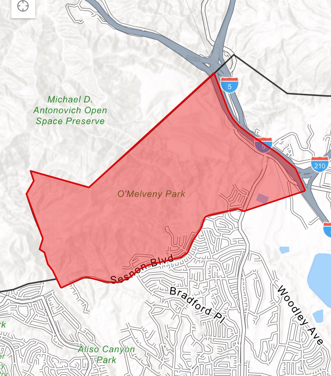 Current evacuation map for the ArcherFire New Mandatory Evacuation Orders have been issued for the area with the following boundaries/edges: East: Balboa x I-5; West: Tampa; South: Sesnon; North: Sunshine Canyon Road.This is for Granada Hills and the ArcherFire