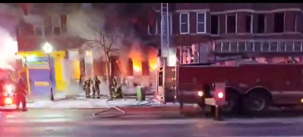 Baltimore Firefighters are fighting a 2 alarm fire in West Baltimore.