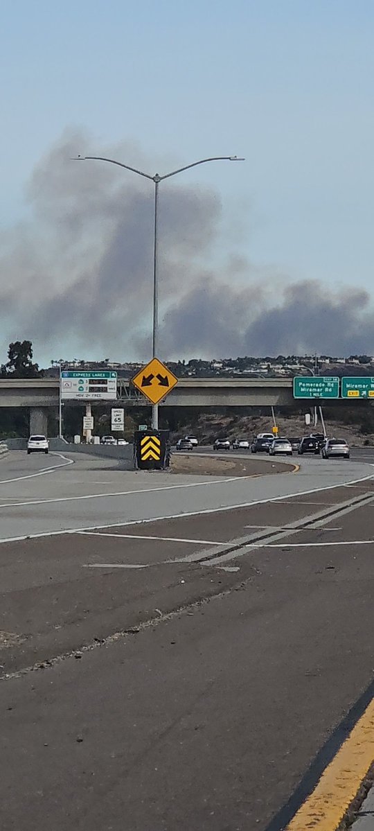 a brush fire has erupted in rancho Bernardo area. Potential for 100 acres. One person transported to hospital with burn injuries. Structures are threatened. Evacuations imminent