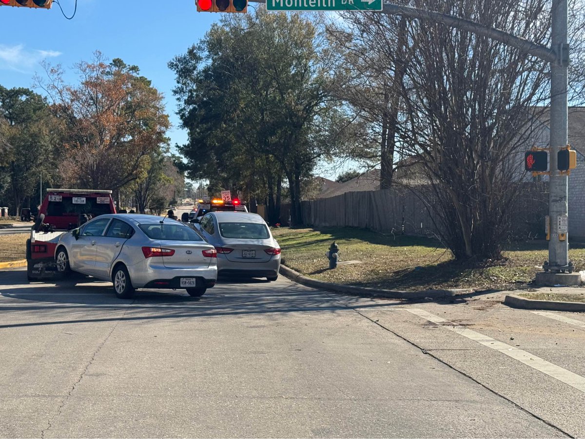 Deputy Cervantes with Constable Mark Herman's Office has an adult male in custody following a three vehicle crash in the 5400 block of Monteith Drive and Cypresswood Drive.The male, the at fault driver, displayed multiple signs of intoxication