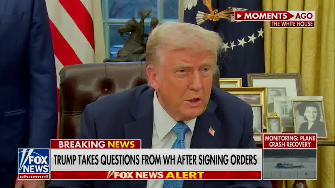 Trump: We're gonna put tariffs on chips. We're gonna put tariffs on oil and gas. That'll happen fairly soon. I think around the 18th of February