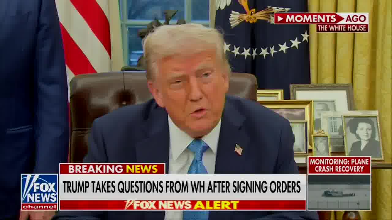 Trump: We're gonna put tariffs on chips. We're gonna put tariffs on oil and gas. That'll happen fairly soon. I think around the 18th of February