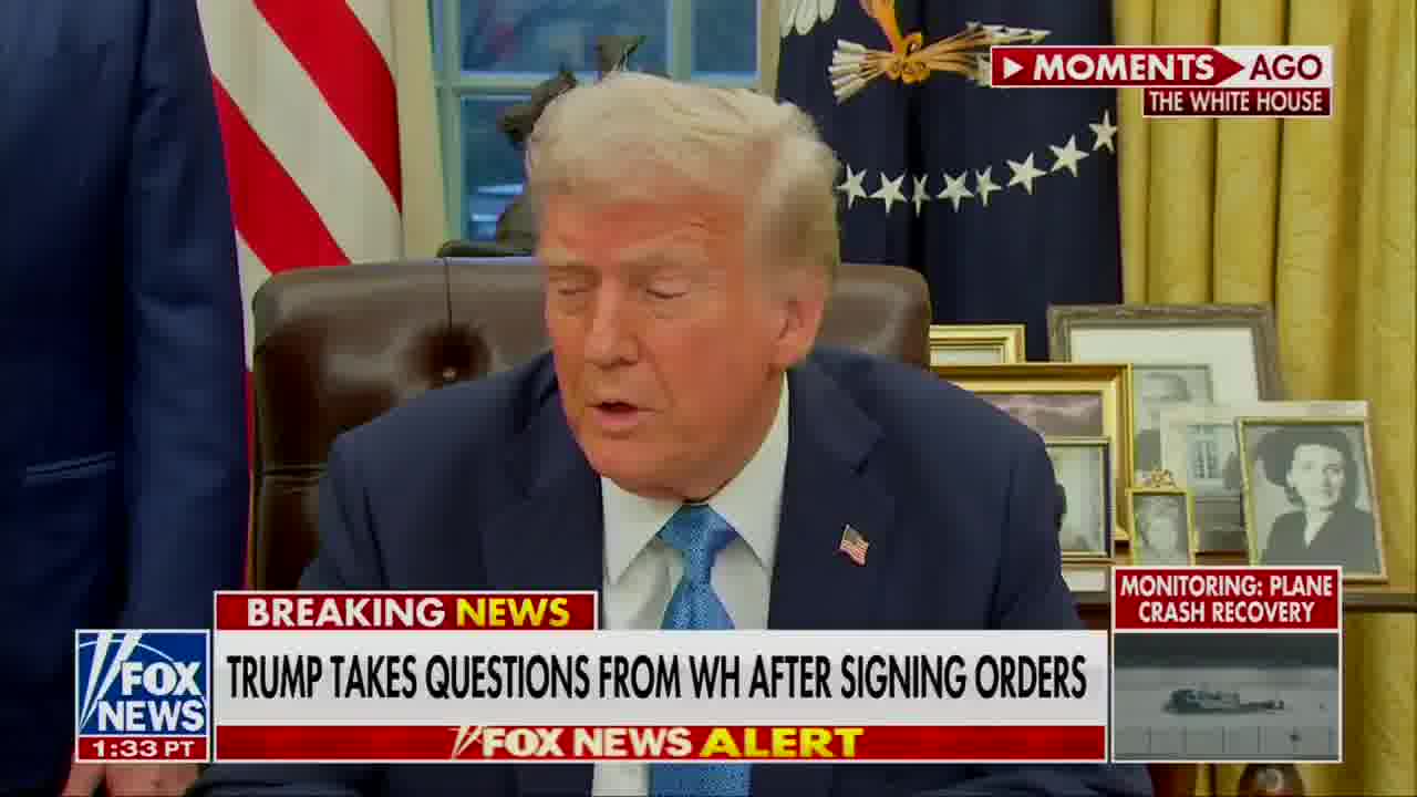 Trump: We're gonna put tariffs on chips. We're gonna put tariffs on oil and gas. That'll happen fairly soon. I think around the 18th of February