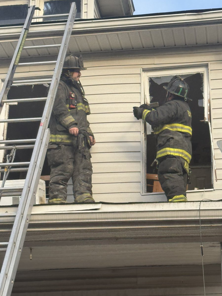 Fire 1100 block 48th St NE. Had fire 2nd floor and attic 2 story occupied detached wood house. Fire under control with no injuries. Request @RedCrossNCGC for 3 adults, 3 children, and several dogs displaced. DC firefighters