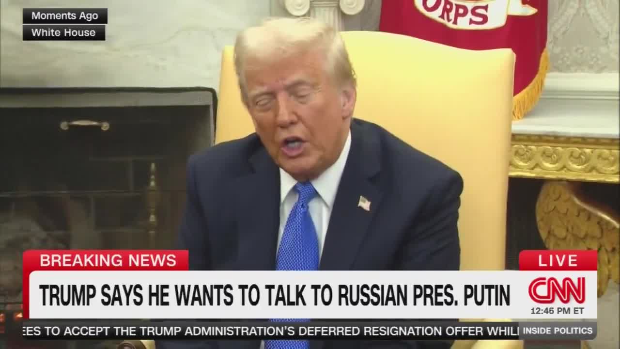 Trump: One of the things we're looking at with President Zelenskyy is having the security of their assets. They have assets underground. Rare early and other things. But primarily rare earth. Really, we want security, because as you know, Europe is putting up much less money