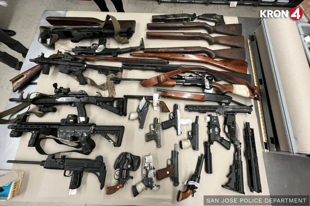 A San Jose man called 911 to report a break-in at his residence, according to police. During a search for the intruder, officers said they located multiple illegal firearms in the home