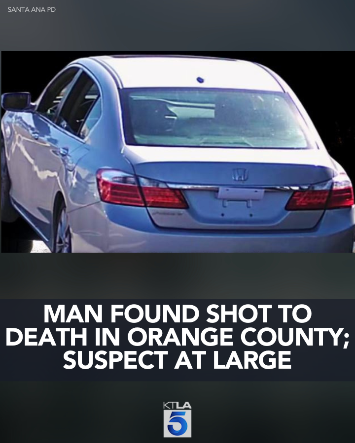 Police are searching for a suspect after a man was found shot to death in Orange County