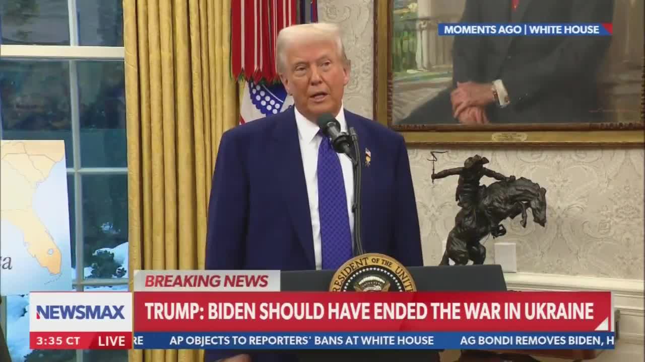 Trump: President Putin wants to have peace now. And that's good. And he didn't want to have peace with Biden. You tell me why that is, okay?