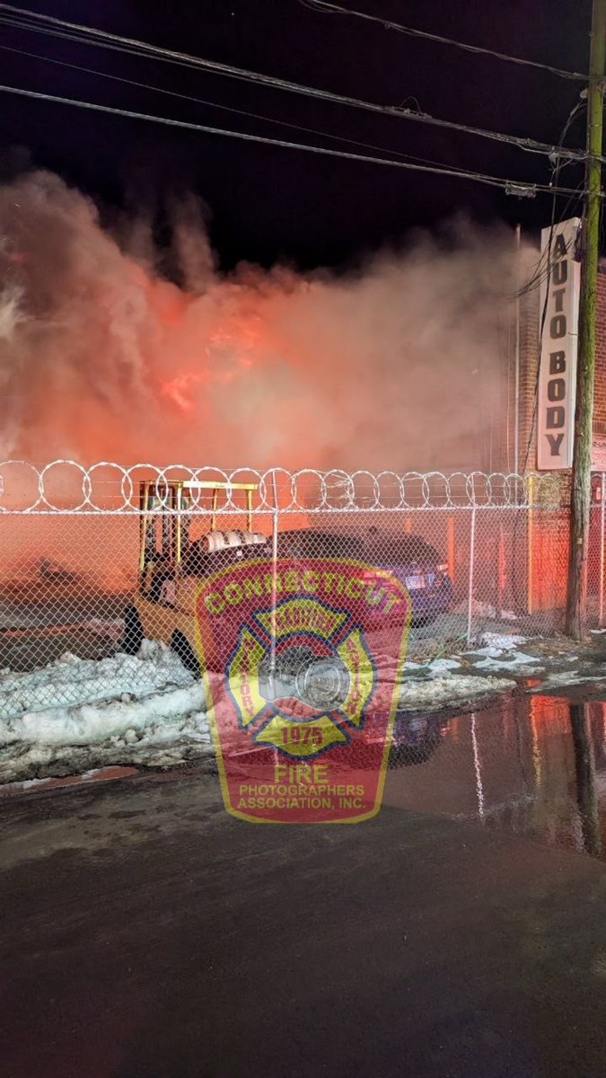 CFPA member Bill Tenca is on the scene of a 2nd alarm in an auto body shop in Stamford, CT