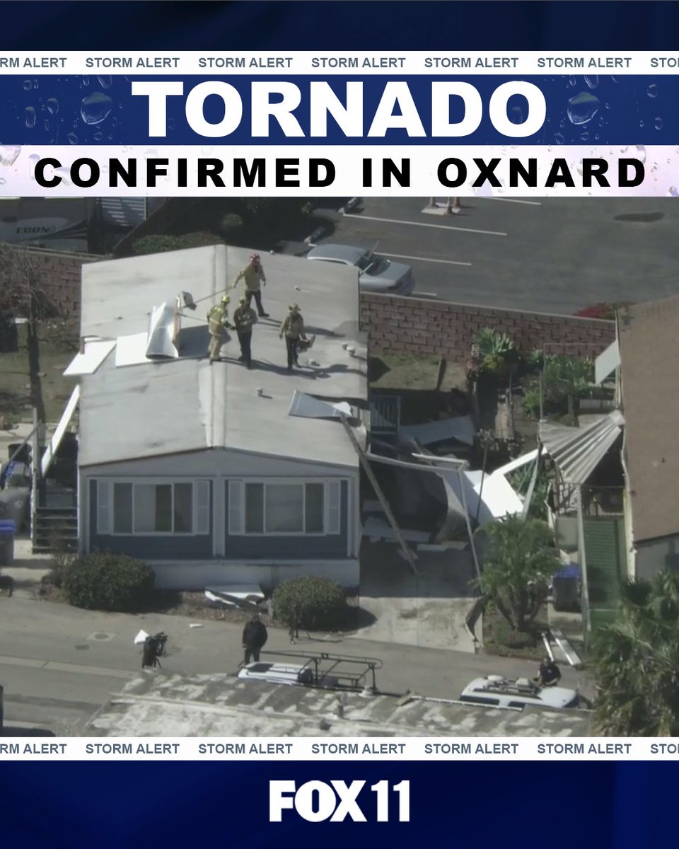 The National Weather Service has confirmed a weak tornado struck a mobile home park in Oxnard’s College Park area during Thursday’s storm