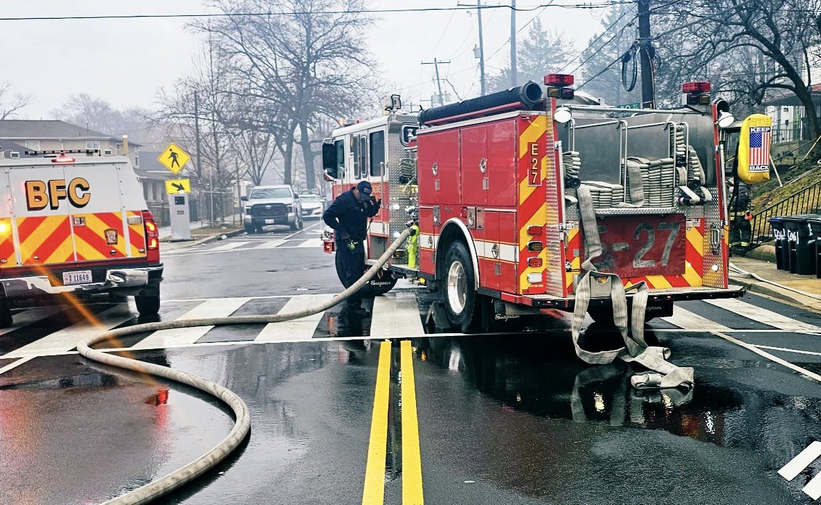 Fire in the 5000 block of Sheriff Rd NE. DC firefighters