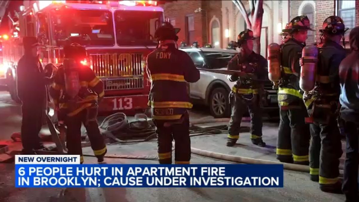 6 injured in apartment fire in Brooklyn