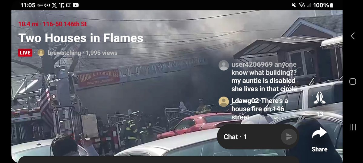 NY   Queens   3-alarm fire in 2 dwellings