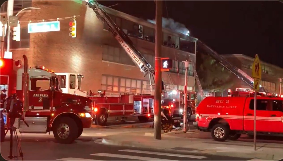 Baltimore Firefighters went to an abandoned school fire in Southeast Baltimore. Two occupants were found in a classroom and assisted outside to safety.