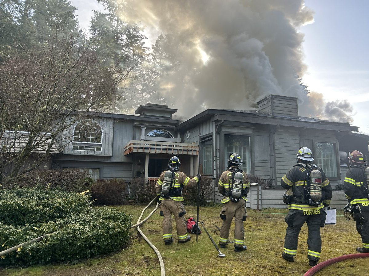 Crews are on-scene of a two-story house fire in the 5600 block of 250th St Ct E in Graham. The occupant was able to safely escape the home. Please use caution in the area as crews work to extinguish the fire.