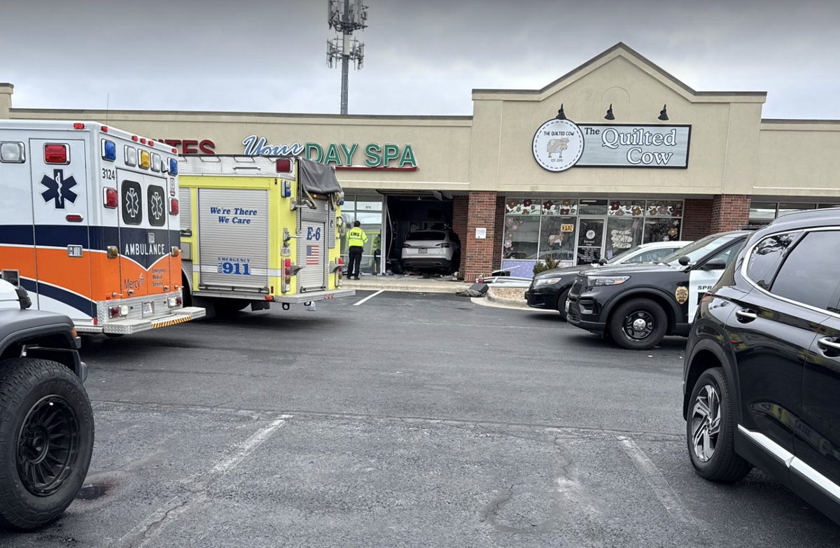 Driver crashes into business in southwest Springfield; 3 injured: