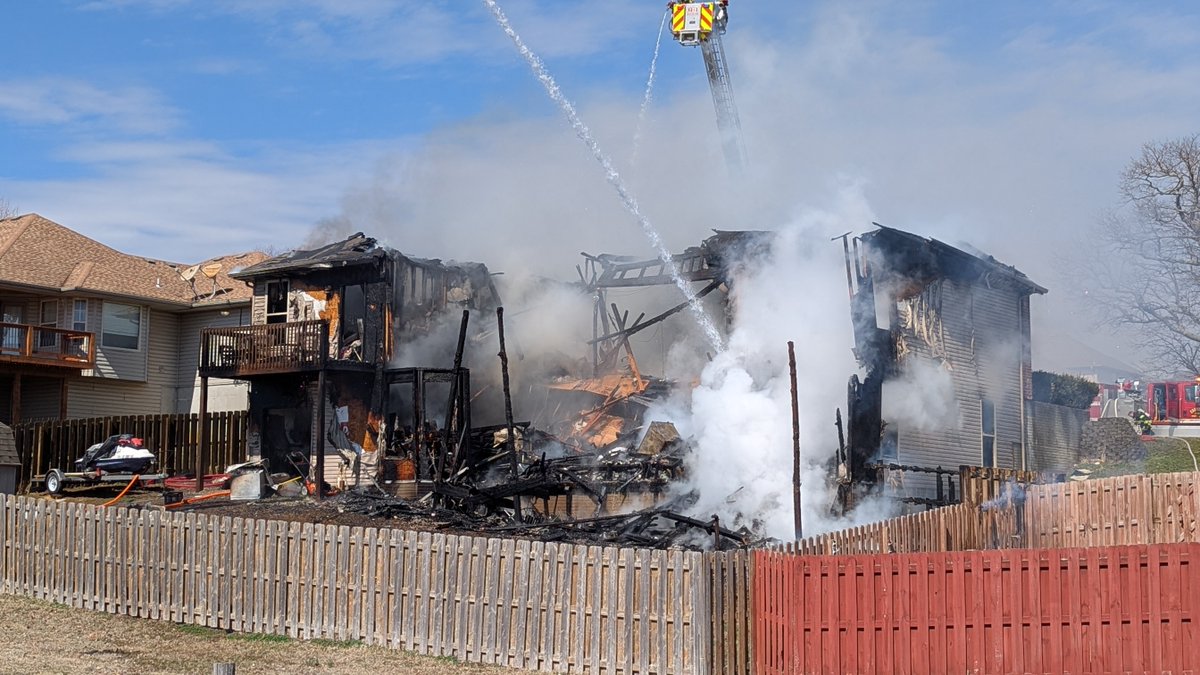 Fire destroys house in north Springfield; several fire crews on scene