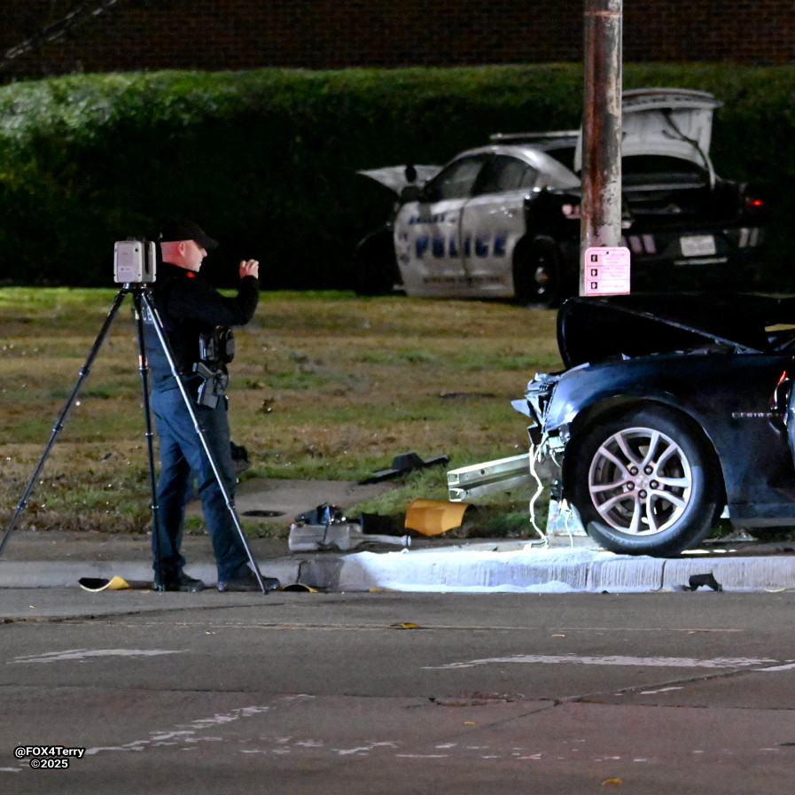 A Dallas Police officer is in the hospital this morning after an alleged impaired driver ran a red light and crashed into his squad car.