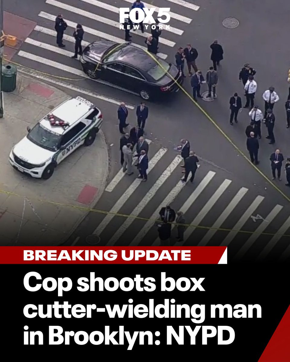 A man is in critical condition after being shot by police in Brooklyn. The man was armed with a box cutter and ignored repeated warnings to drop the weapon before advancing toward officers, the NYPD says