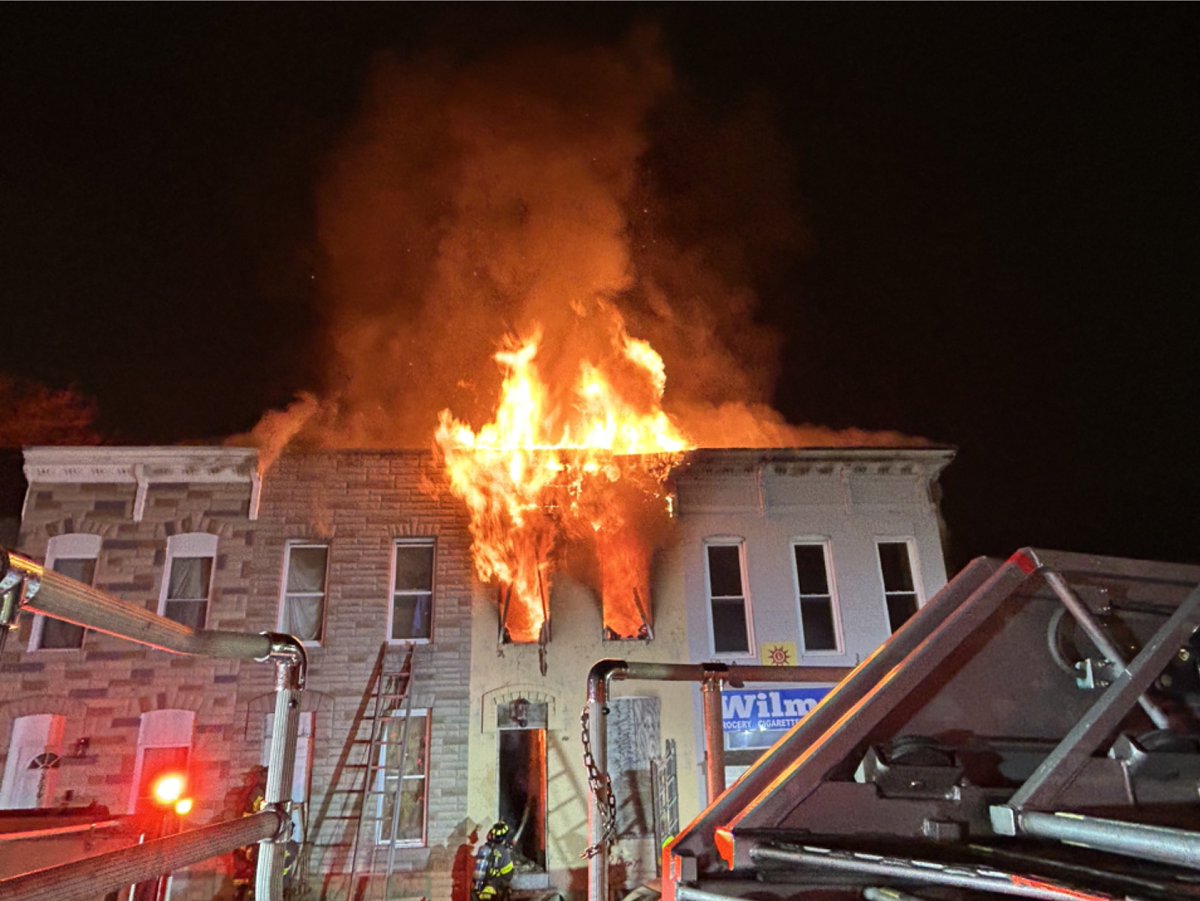 Baltimore Firefighters were hard at work fighting a house fire in Southwest Baltimore.