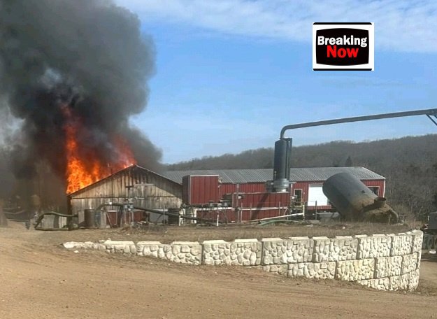 Large Barn Fire at Local Farm OOA Granville   355 Granby Rd., Rockwood Farm Granville ffs are currently fighting a large barn fire at a local farm, alongside mutual aid departments from Southwick, East Hartland