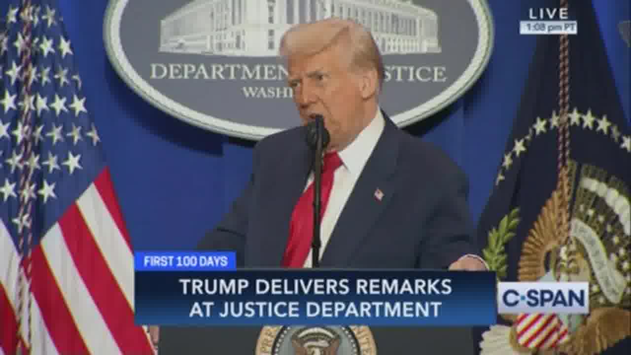 Trump declares at the DOJ that he believes CNN and MSNBC are ILLEGAL