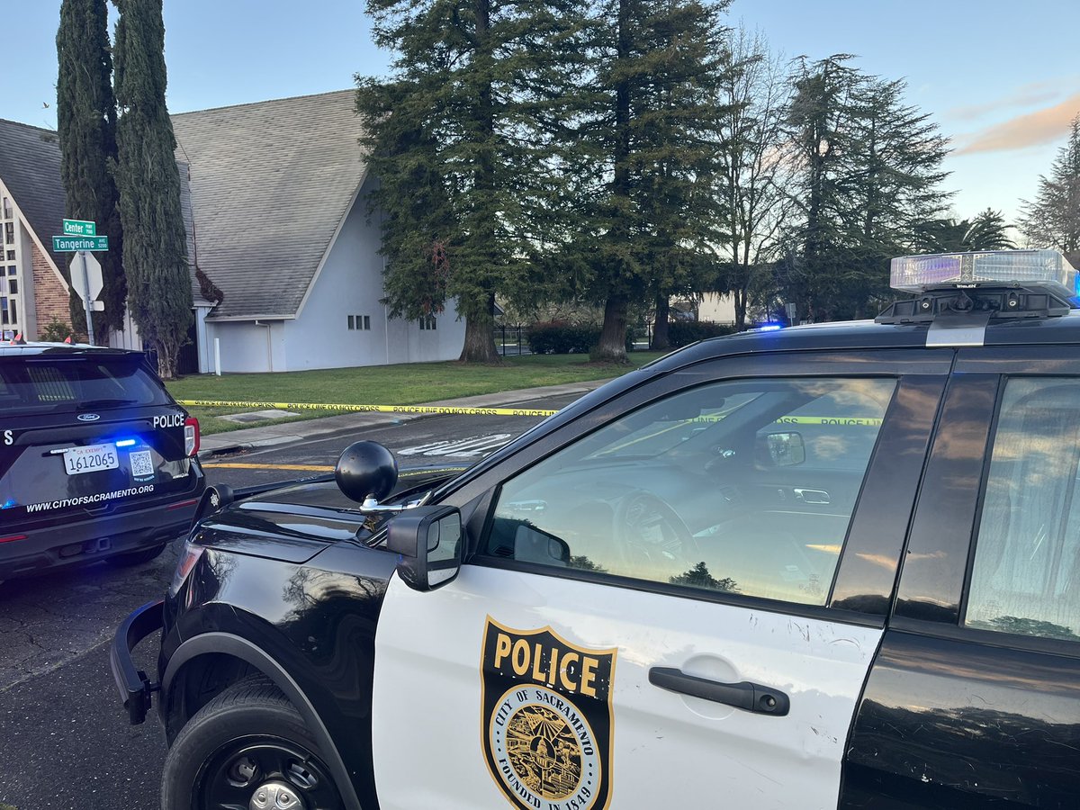 The Sacramento Police Department is investigating a shooting near Center Parkway and Tangerine Avenue. The St. Luke’s Lutheran Church is inside of the crime scene tape. Officers appear to be in their parking lot.