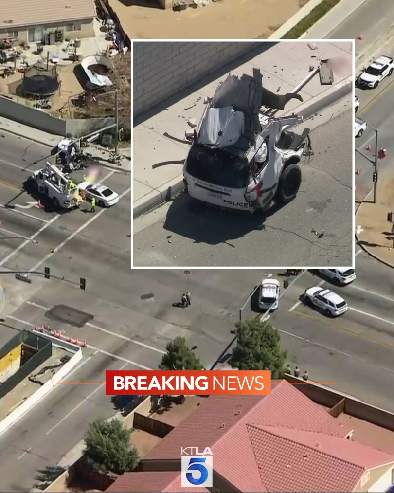 A San Bernardino County sheriff's deputy is confirmed dead in a violent crash in Victorville.