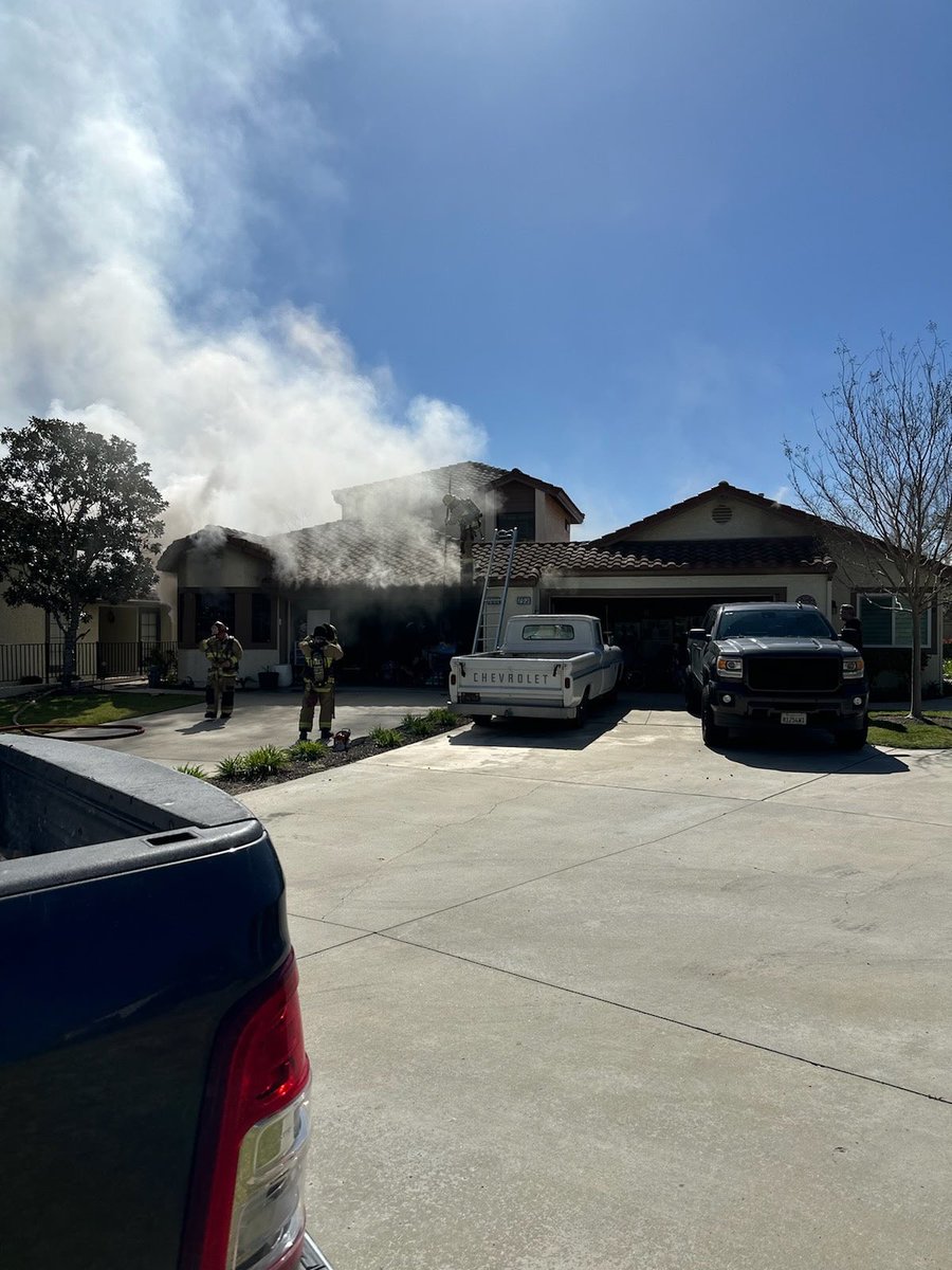 Structure fire in the 700 Block of Windwillow Way in Wood Ranch. Arriving units discovered a fully involved kitchen fire in a two story duplex. Firefighters made an aggressive attack,  quickly knocking down the fire and limiting further spread it to the room of origin. Units will be remaining on scene for the next hour conducting overhaul and salvage operations. The cause of the fire is under investigation.