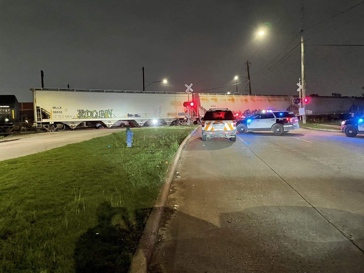 Northeast officers are at 6900 Lockwood. Adult male was struck by a train and is deceased at the scene. Several crossing are blocked