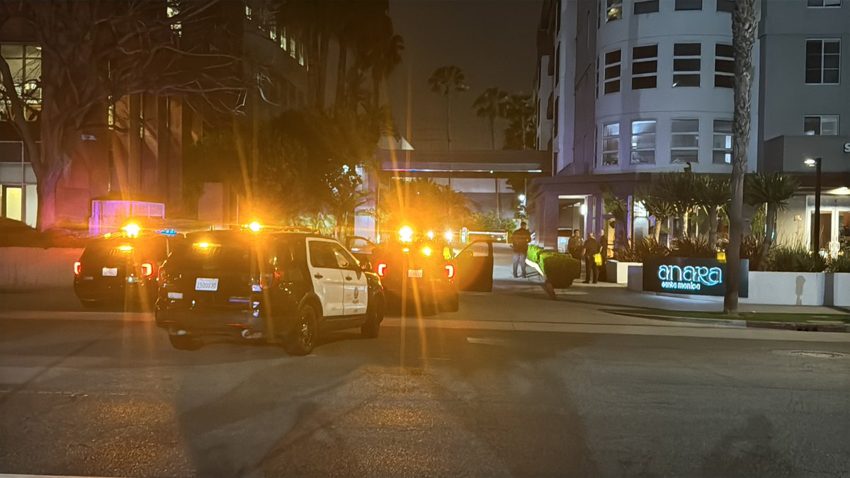 At the end of an LAPD pacific pursuit, suspect ran into an apartment complex, Santa Monica and LAPD setting up a perimeter