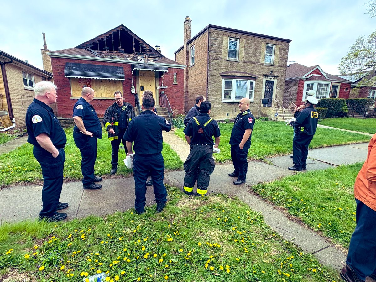 CFD members passed out smoke alarms and safety materials in the 10600 block of Lowe, the scene of a fatal fire recently that started from unattended cooking using an air fry cooker