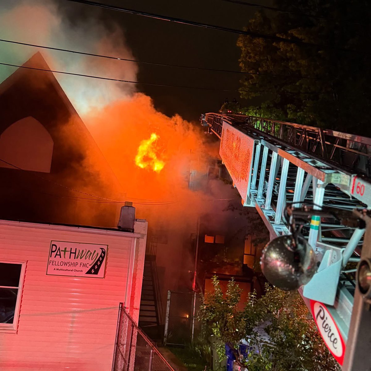 2 alarm fire on Keswick Rd last night.  Firefighters are fighting a 2 alarm fire in North Baltimore