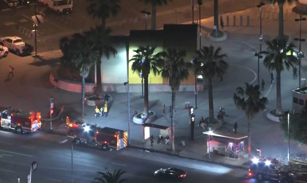LAFD 60s Small fire at Lankershim Red Line Metro Station underneath one train car forces evacuations. The fire is out, and Ventilation systems removed the smoke.Fire is extinguished, no injuries reported. additional companies not on scene cancelled