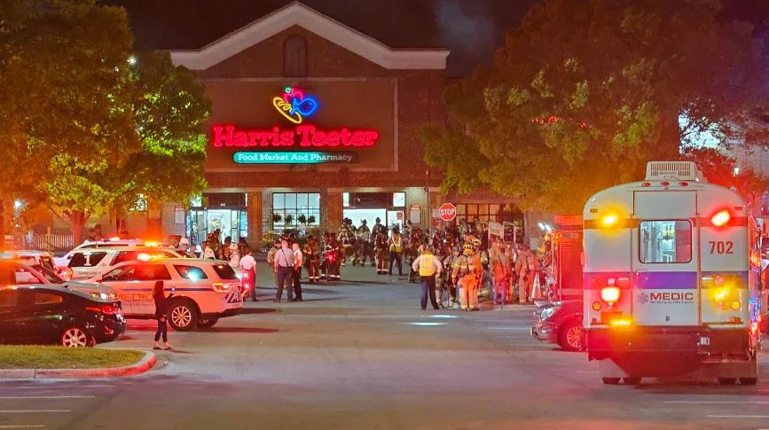 Juvenile arrested after three-alarm fire at north Charlotte Harris Teeter