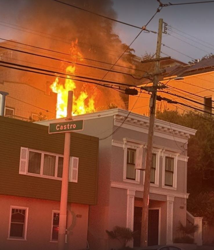 A tenant went missing and two dogs died after a house went up in flames in San Francisco's Noe Valley neighborhood early this morning, according to a fire official