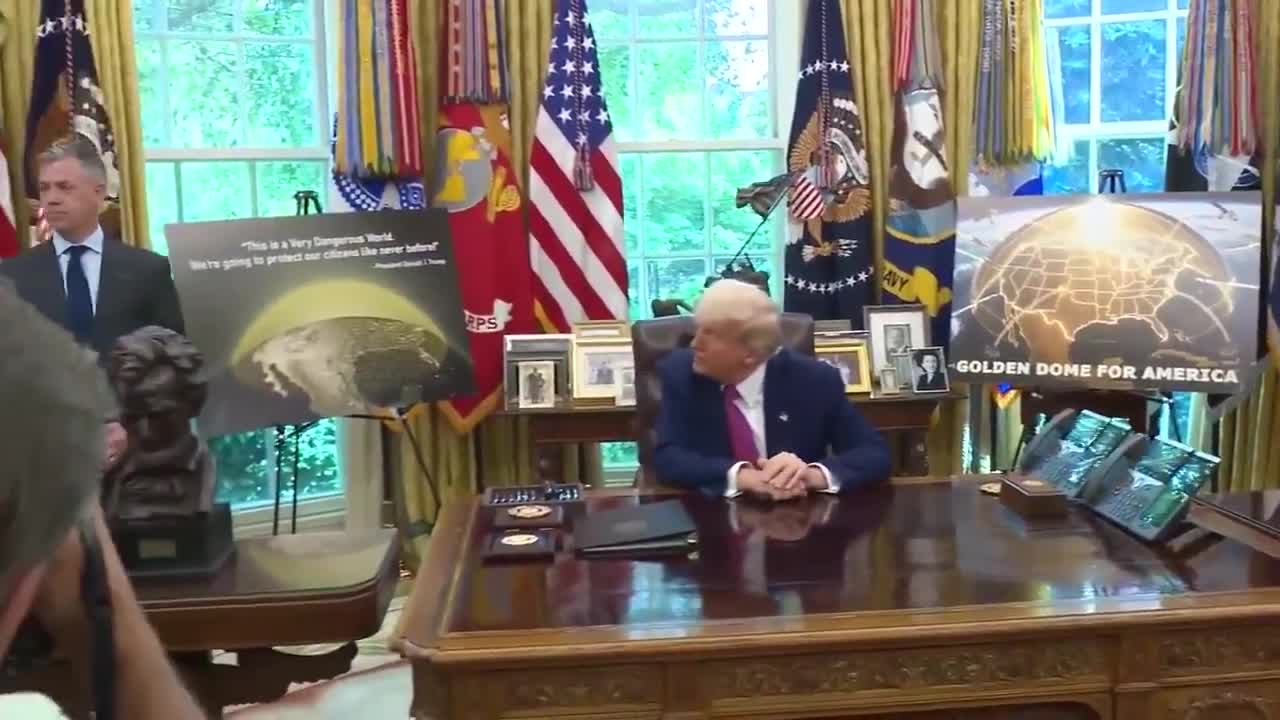 صرّح الجنرال مايكل جيتلين، من @SpaceForceDoD، الذي عيّنه @POTUS للإشراف على تطوير القبة الذهبية: القبة الذهبية نهجٌ جريءٌ وحازمٌ للإسراع في حماية وطننا من أعدائنا. علينا أن نحمي أطفالنا وأطفال أبنائنا.