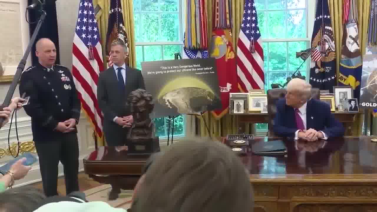 .@SpaceForceDoD Gen. Michael Guetlein, who @POTUS appointed to oversee Golden Dome development: Golden Dome is a bold and aggressive approach to hurry up and protect the homeland from our adversaries. We owe it to our children and our children's children to protect them.
