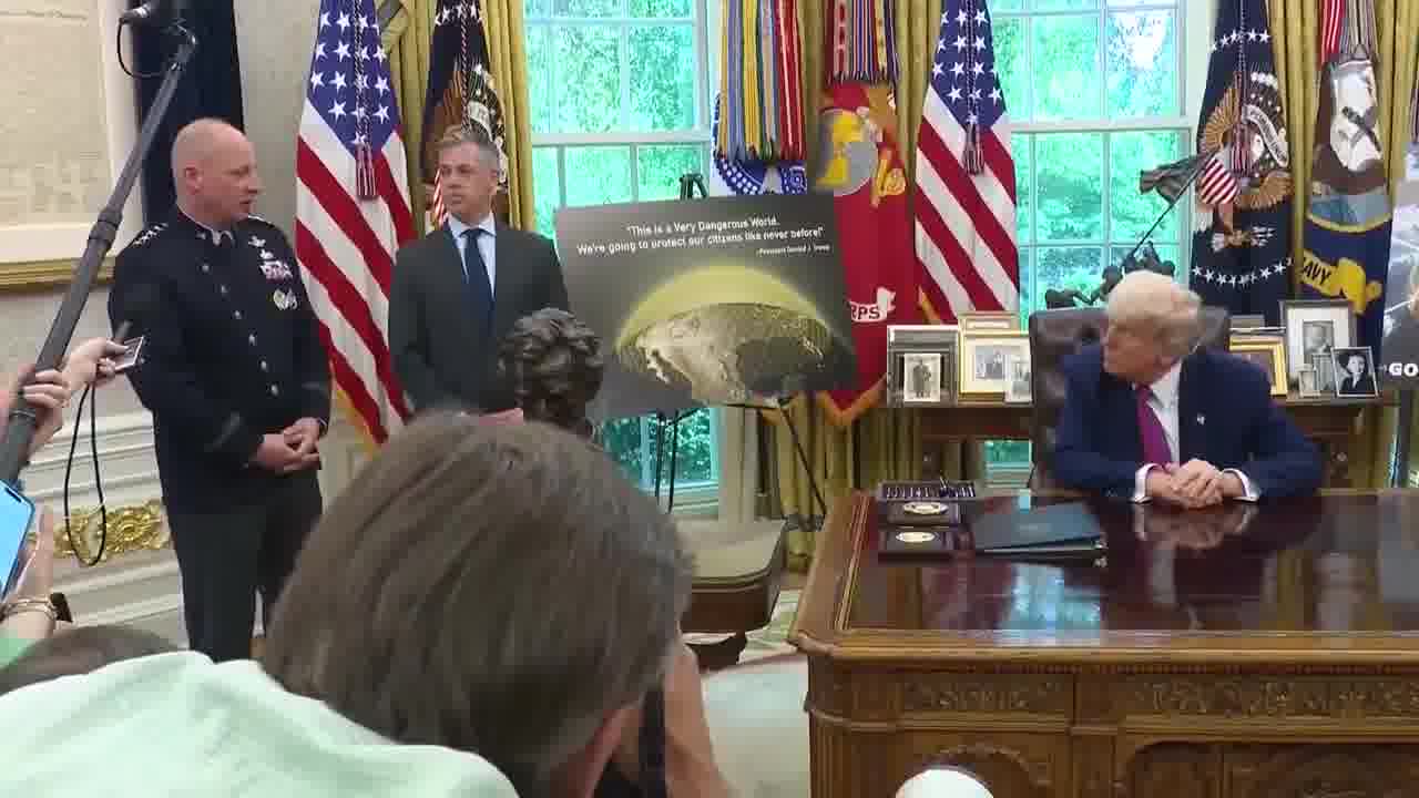 .@SpaceForceDoD Gen. Michael Guetlein, who @POTUS appointed to oversee Golden Dome development: Golden Dome is a bold and aggressive approach to hurry up and protect the homeland from our adversaries. We owe it to our children and our children's children to protect them.