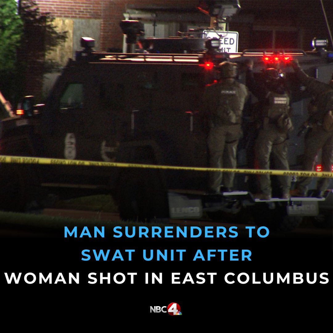 A police SWAT was called in to arrest a man charged with an east Columbus shooting early Friday morning