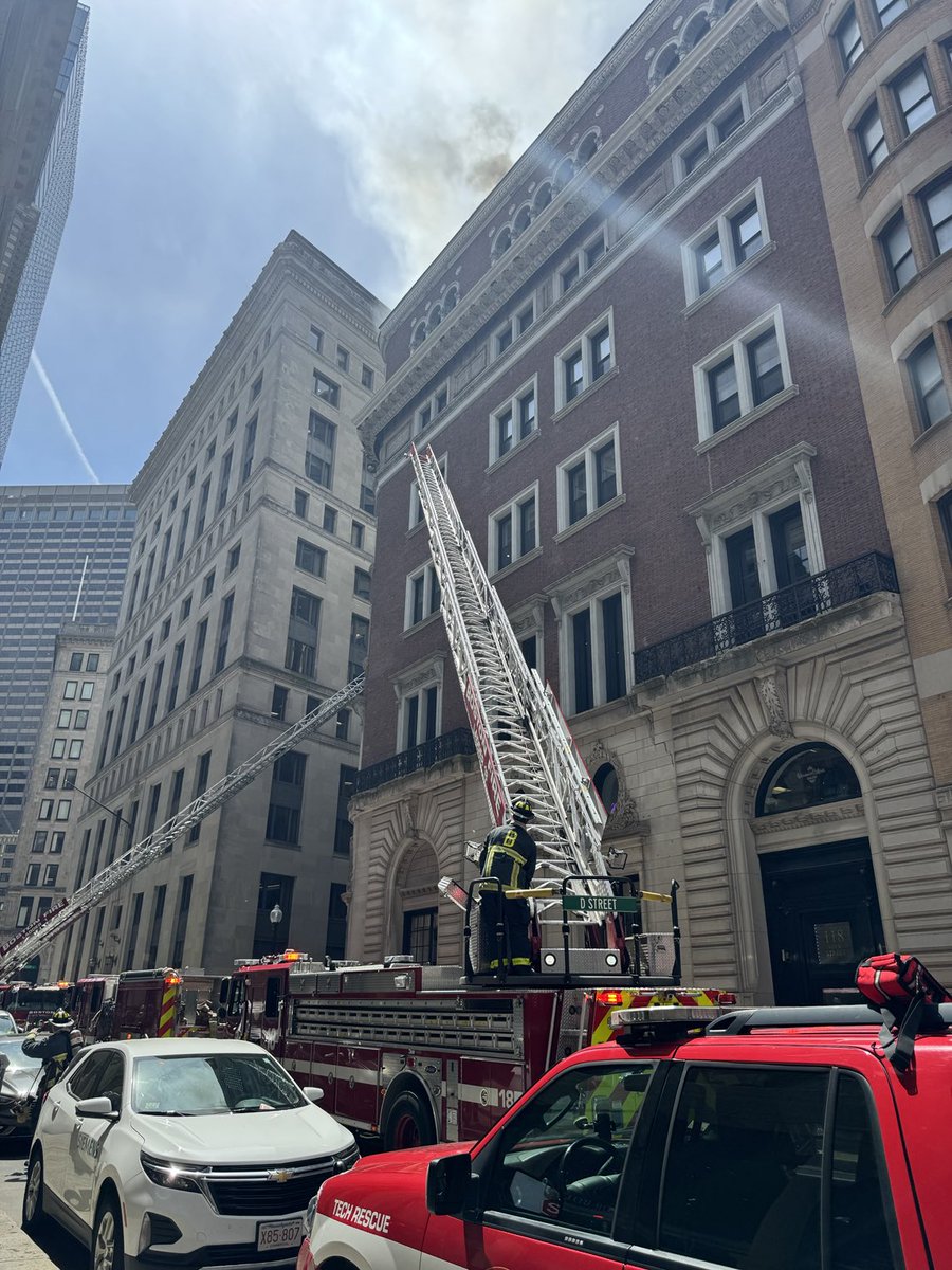 Firefighters were able to quickly get multiple hose lines to the roof, and knock down the heavy fire