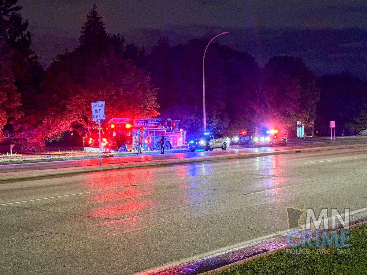 FALCON HEIGHTS: Emergency crews are on scene at the 1800 block of Snelling Avenue North after two pedestrians were hit by a vehicle that fled the scene. A woman in her 40s suffered a leg injury, while the second victim had apparent minor injuries. Police are working to identify