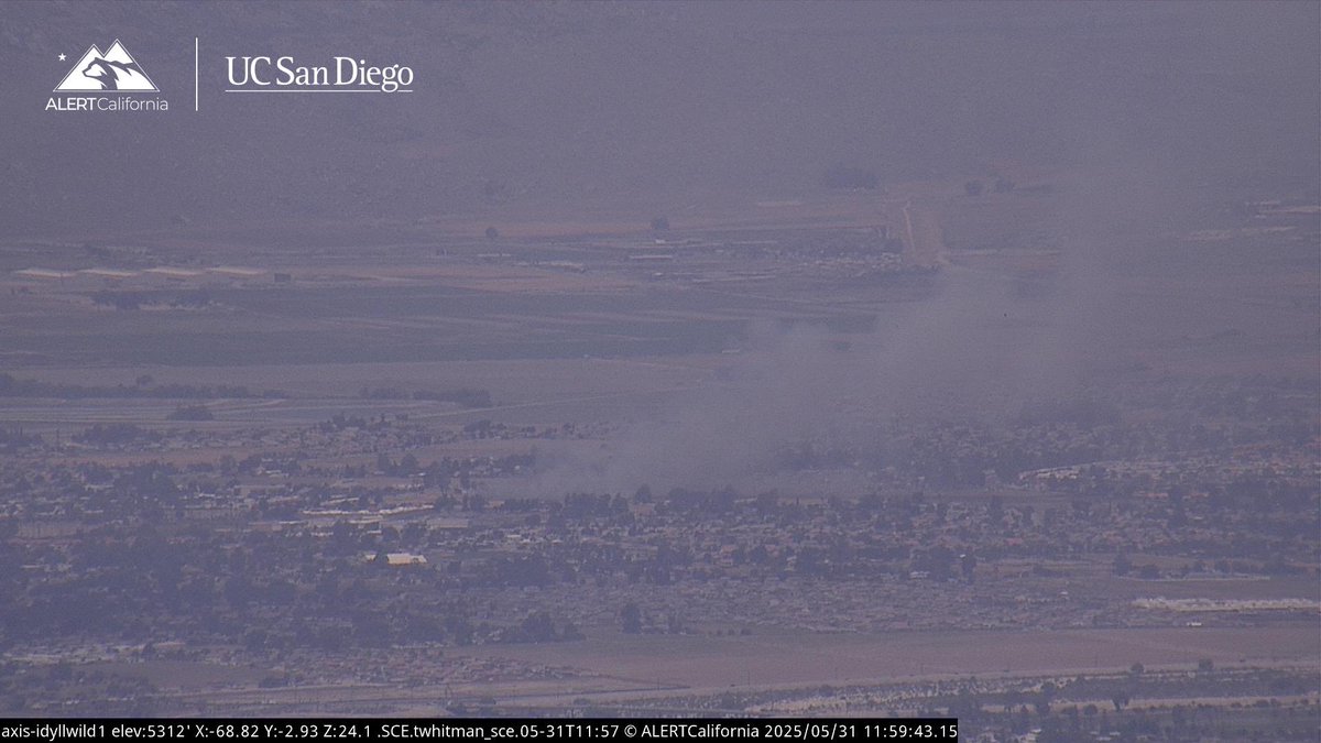 This is the State Fire 2 acres, potential for 10 acres, surrounded by roads, no structures threatened. State St/Idyllwild Drive, San Jacinto